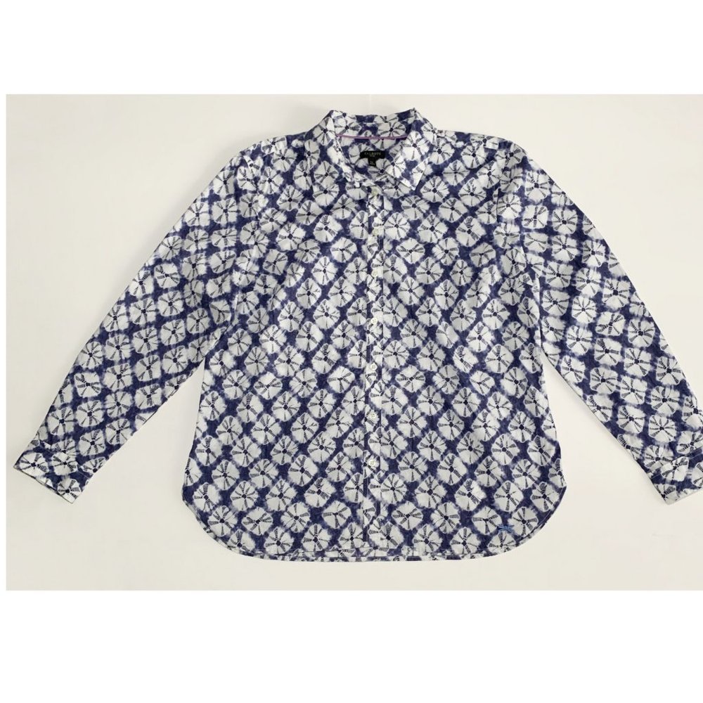 Talbots Women's Shirt Button-Up Hawaiian Style Top - Picture 3 of 9